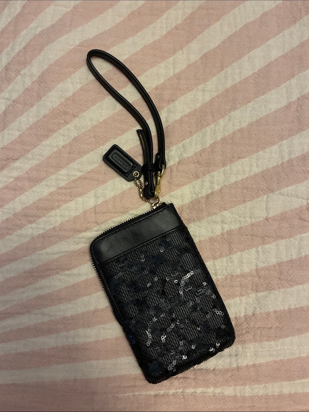 Coach Black Sequin Wallet
